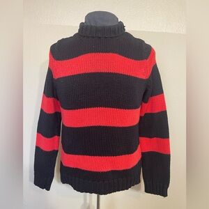 Evan Picone Black and Red Turtleneck Sweater men’s small